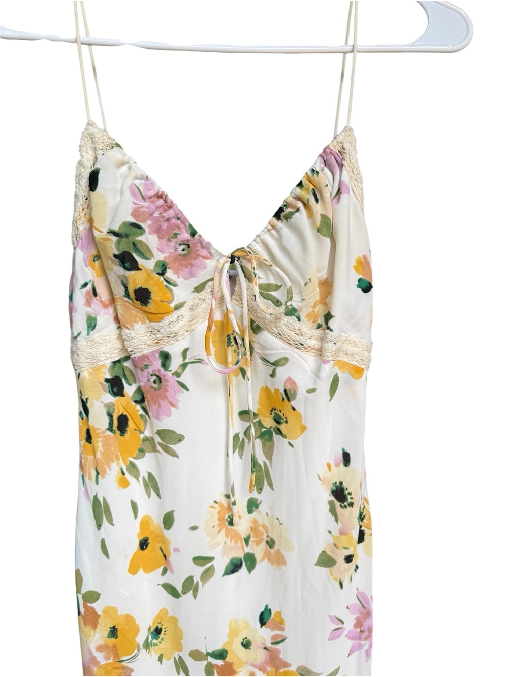 Princess Polly Emily Floral Maxi Slip Dress with Zipper Feminine Sundress - Picture 3 of 7
